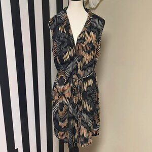 Apt. 9 Multi Colored Sleeveless Belted Dress Size 12